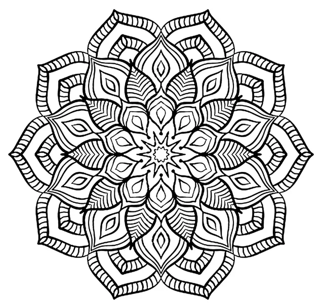 Coloriage Mandala Adulte Fleurs Relaxation - Fleurs à imprimer