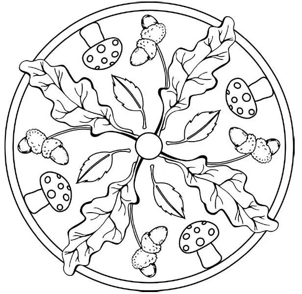 Coloriage Mandala Automne - Mandala à imprimer
