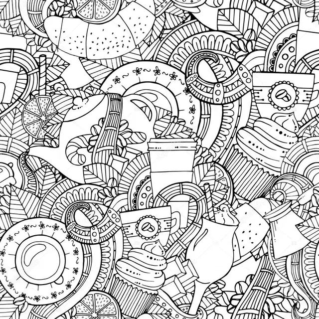 Coloriage Mandala Café - Motifs Café et Thé - Café à imprimer