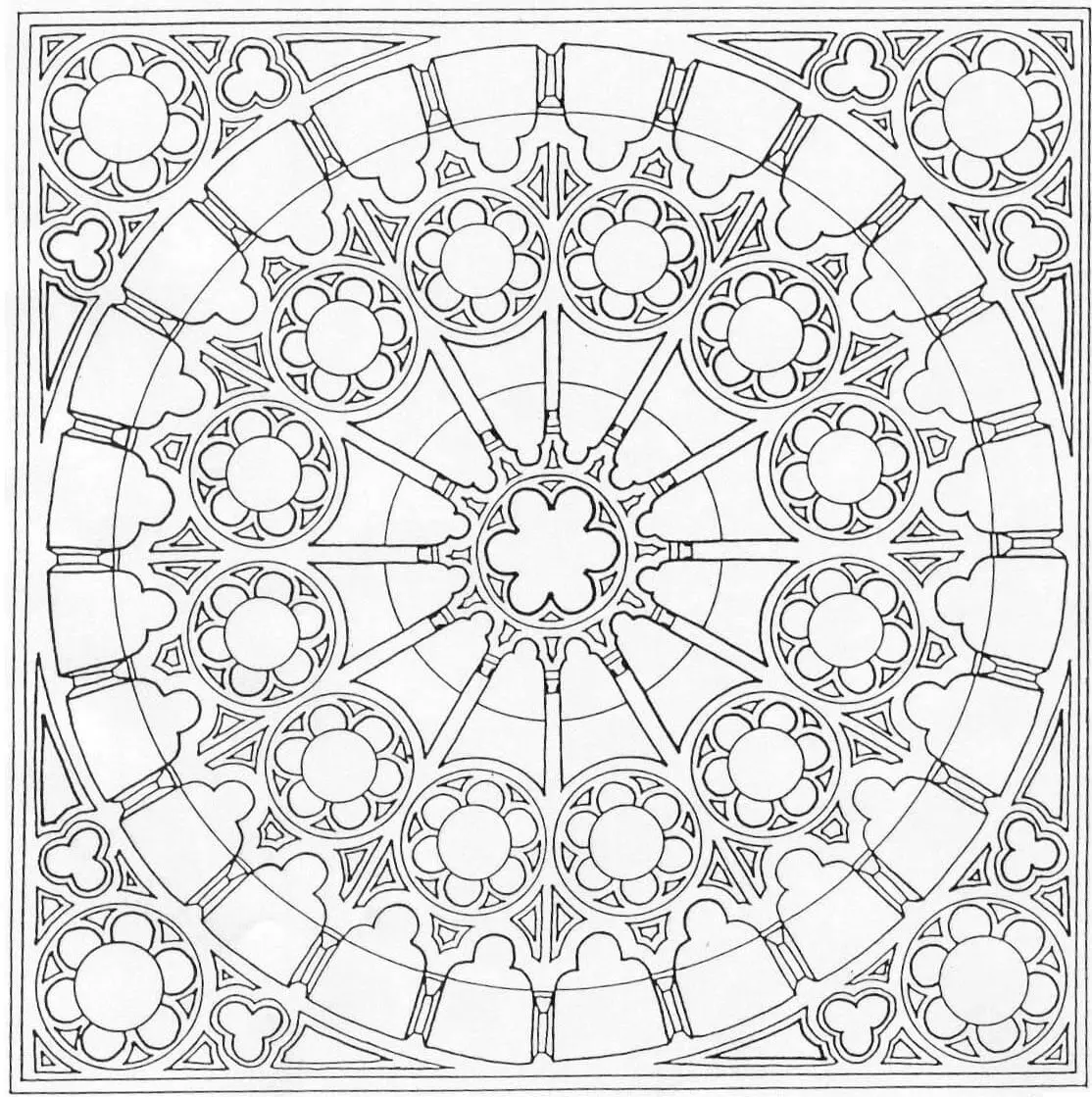 Coloriage Mandala Carre Joeke Remkus De Vries - Mandala à imprimer