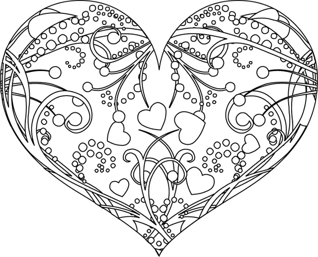 Coloriage Mandala Cœur Amour - Coeur à imprimer