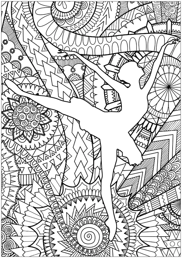 Coloriage Mandala Danseuse De Ballet - Danseuse à imprimer