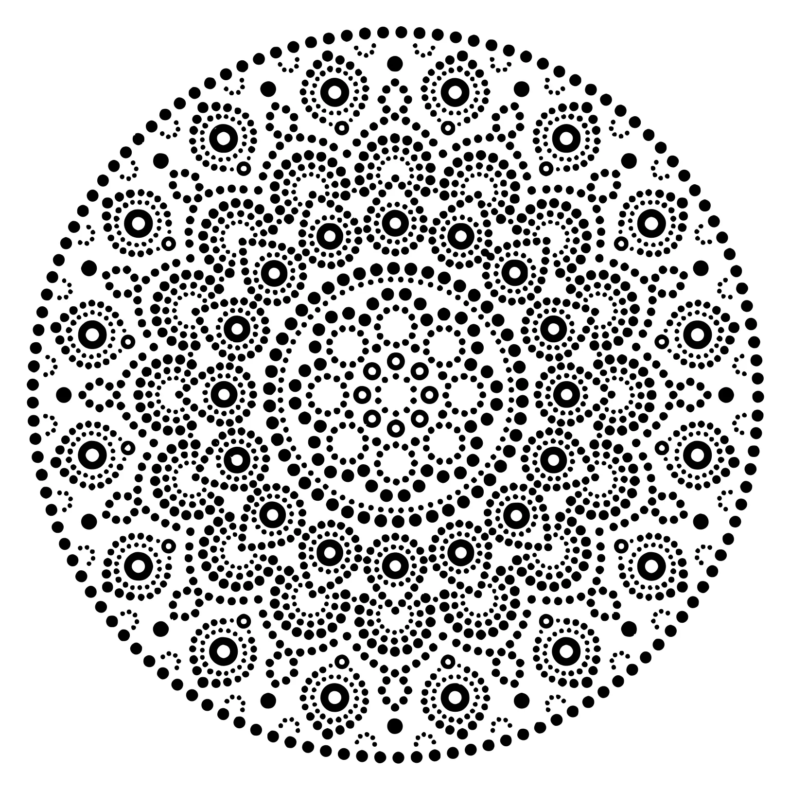 Coloriage Mandala Design Points - Mandala à imprimer