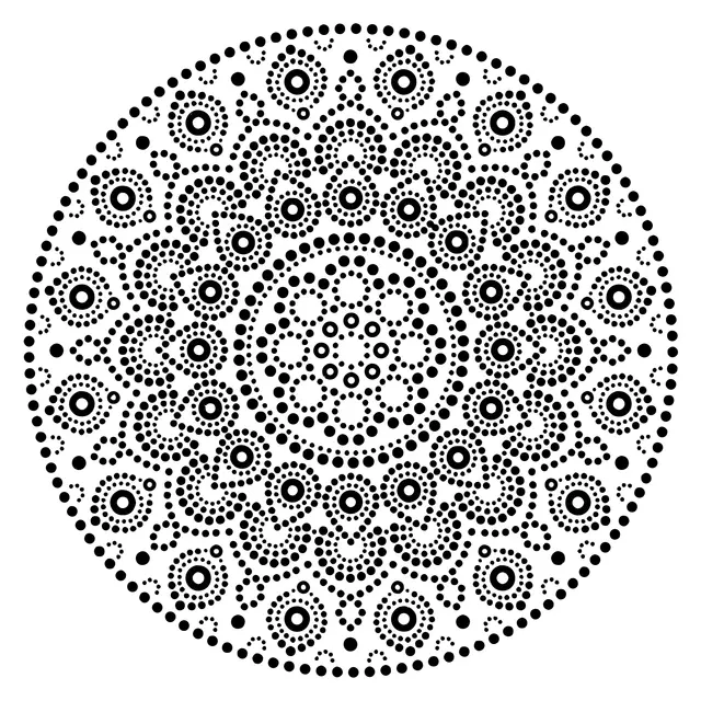 Coloriage Mandala Design Points - Mandala à imprimer