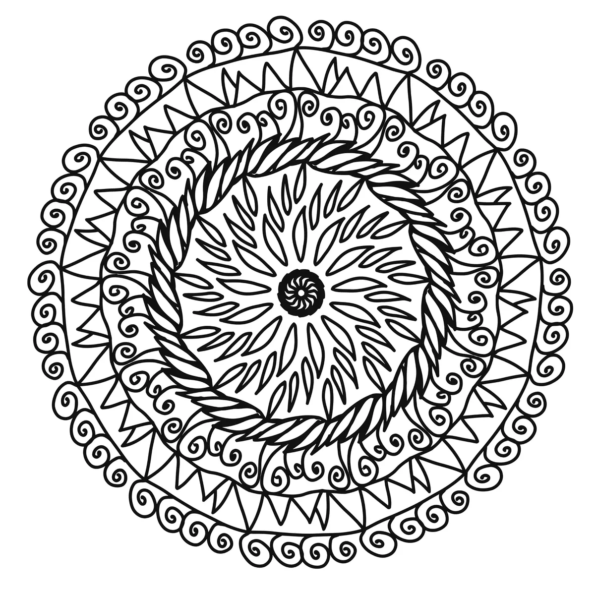 Coloriage Mandala Dessin Adulte - Adulte à imprimer
