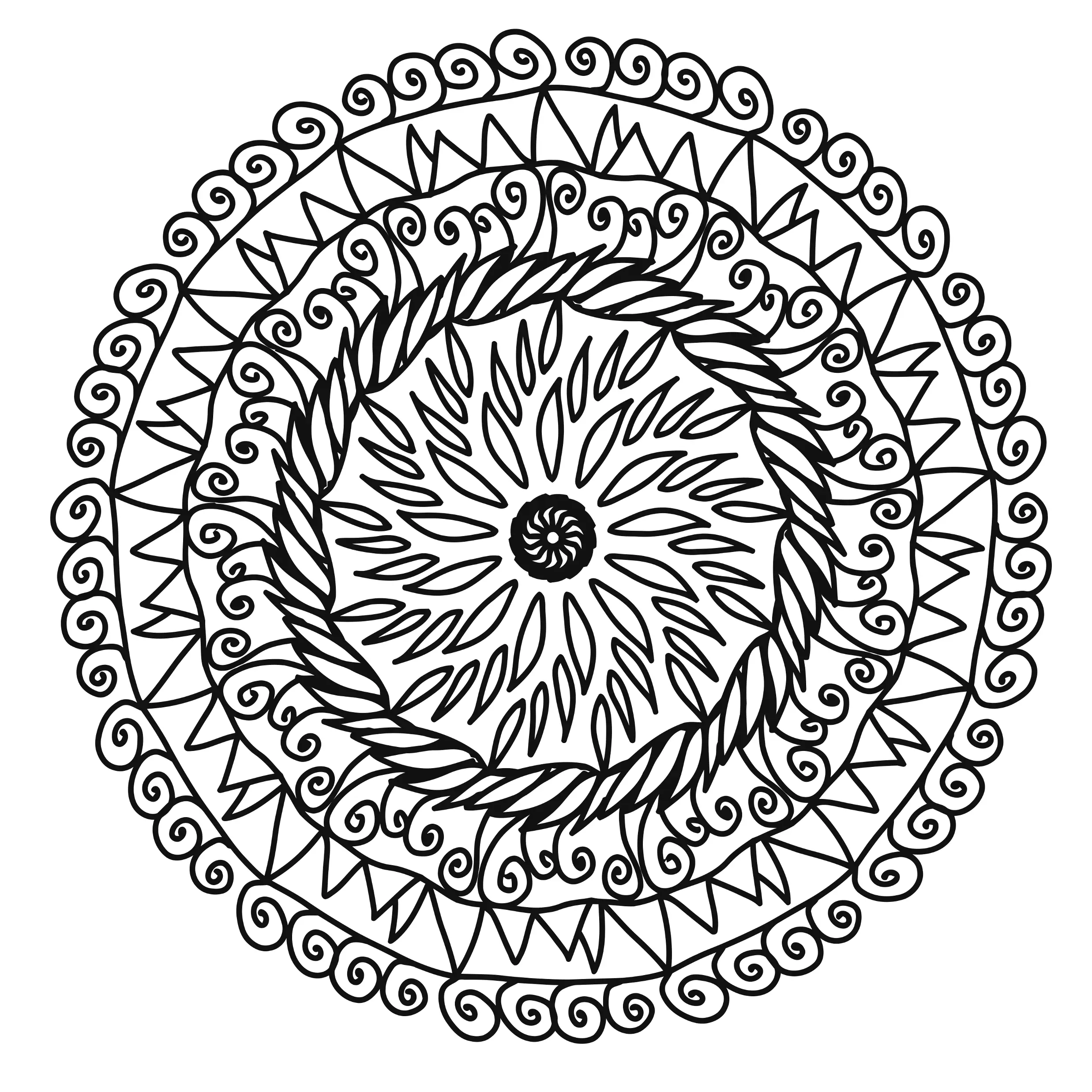 Coloriage Mandala Dessin Adulte - Adulte à imprimer