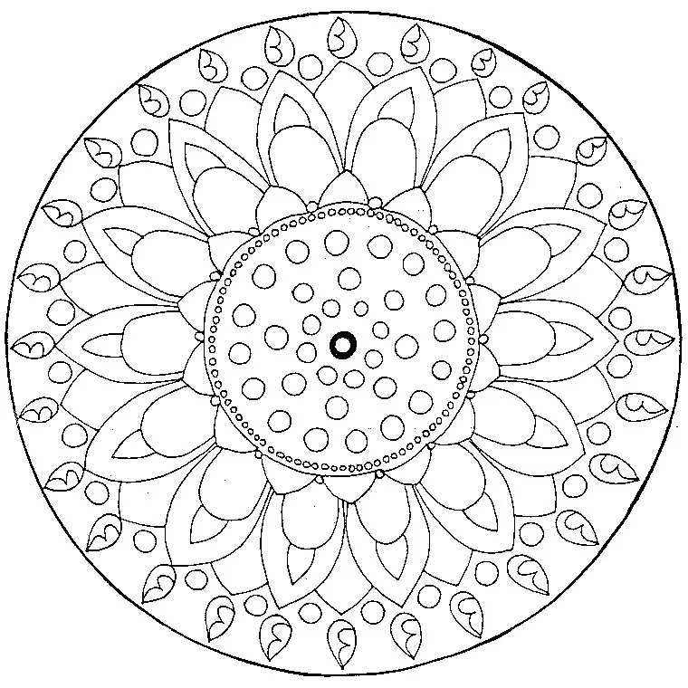 Coloriage Mandala Difficile 1 - Mandala à imprimer
