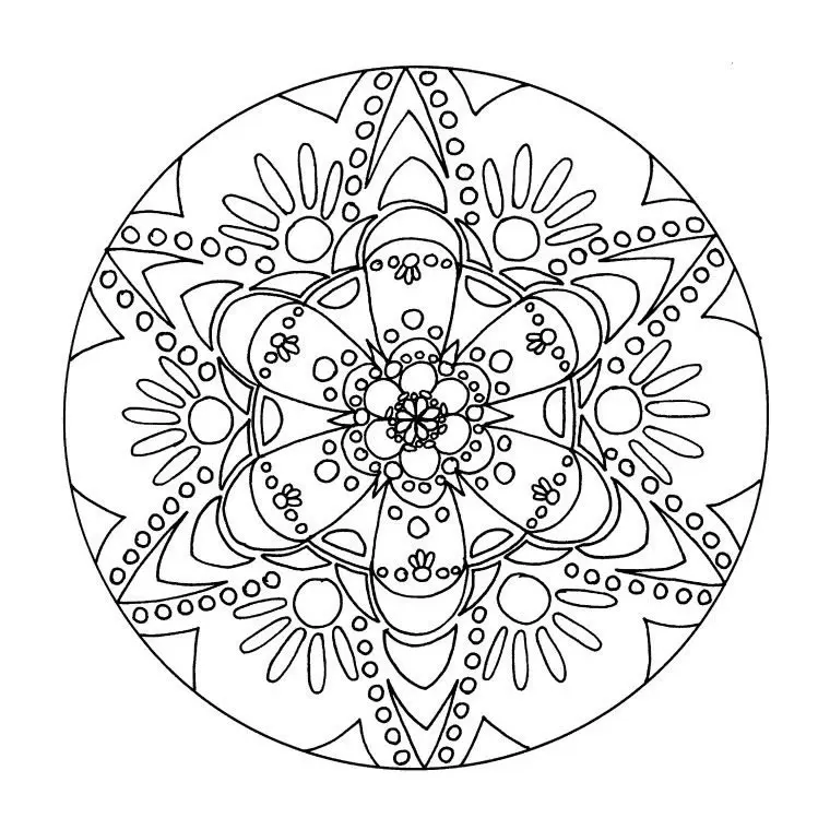 Coloriage Mandala Difficile 12 - Mandala à imprimer