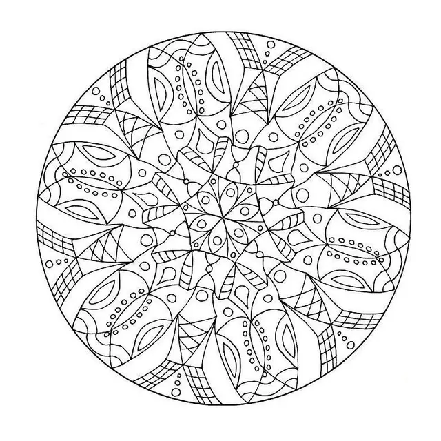 Coloriage Mandala Ornemental Raffiné aux Spirales Hypnotiques - Mandala à imprimer