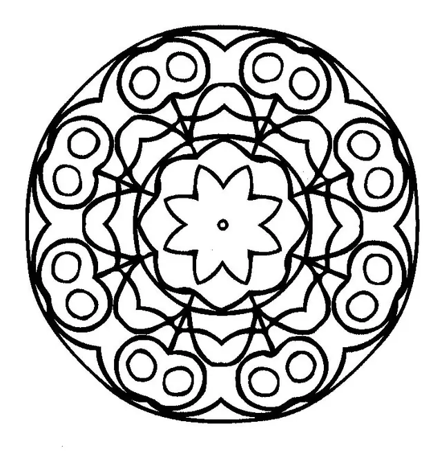 Coloriage Mandala Complexe avec Motifs Géométriques - Mandala à imprimer