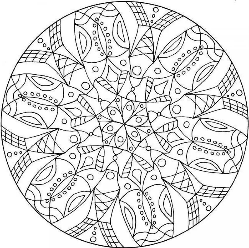 Hard Mandala 4 coloring page to print