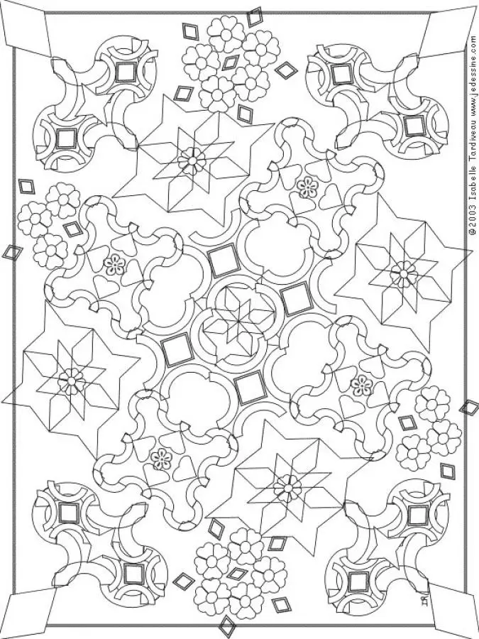 Hard Mandala 5 coloring page to print