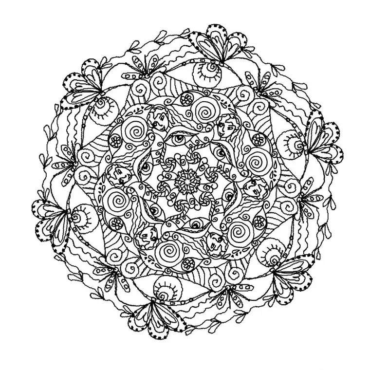 Hard Mandala 8 coloring page to print
