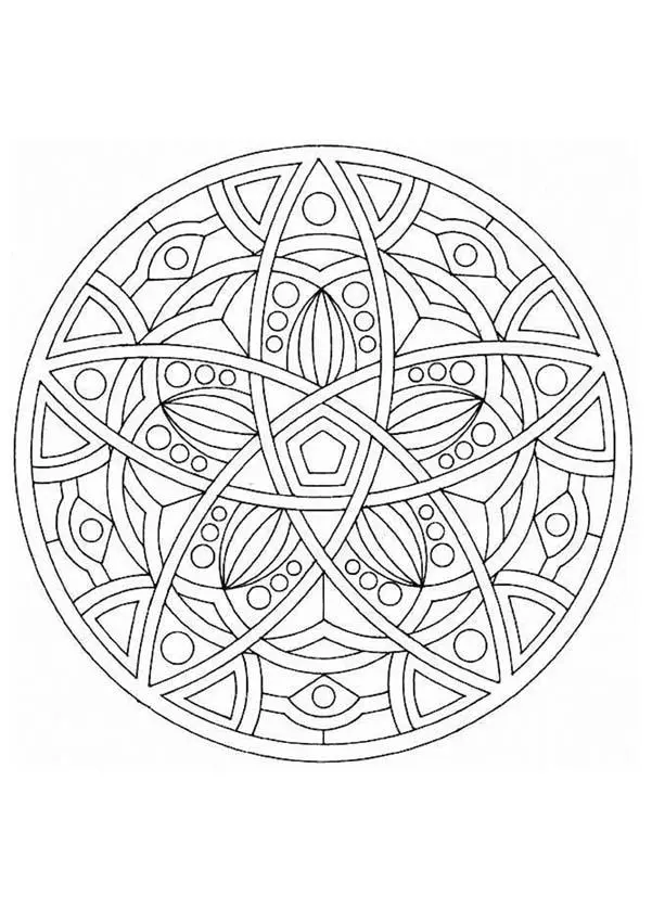 Coloriage Mandala géométrique floral complexe - Mandala à imprimer