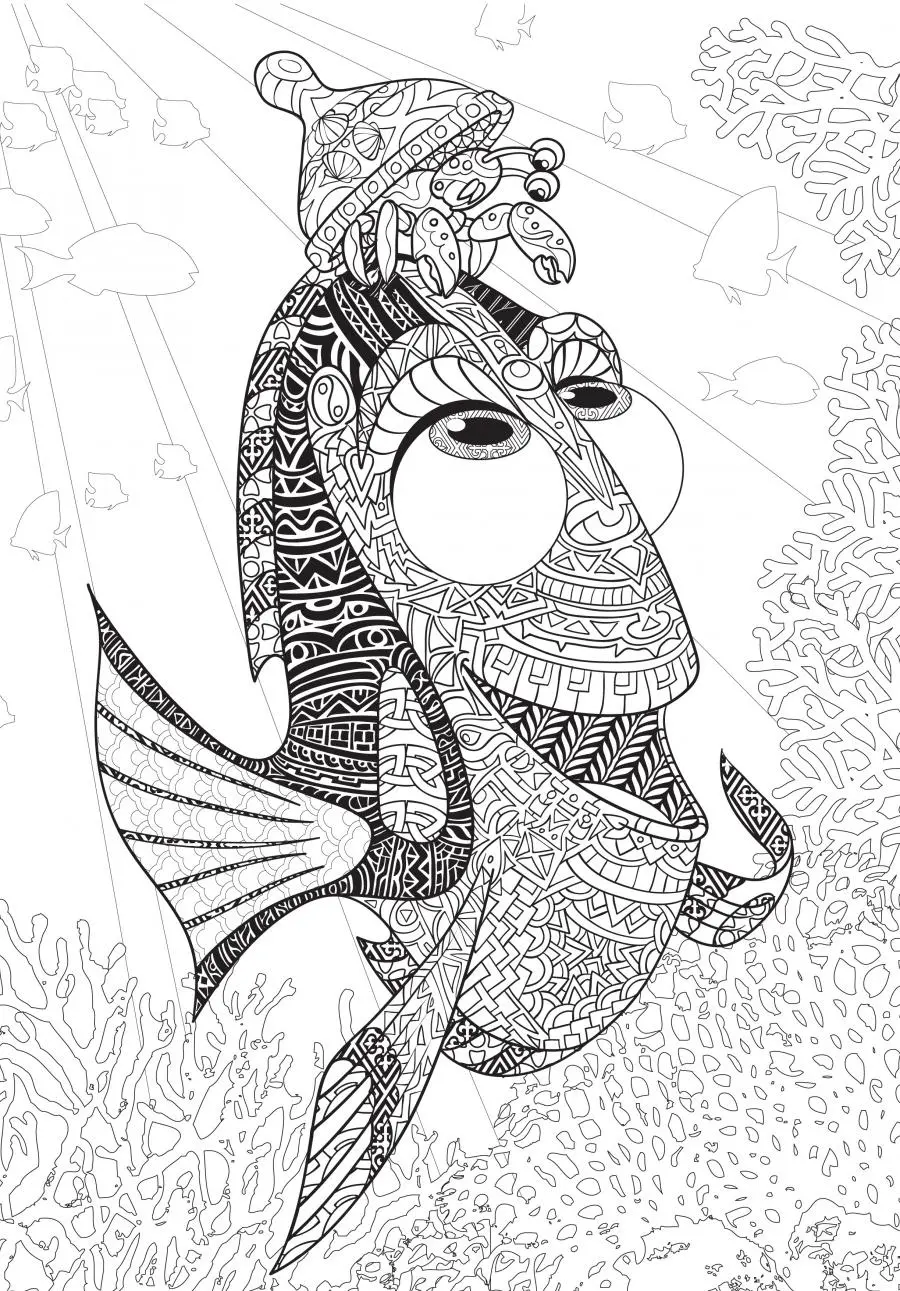 Coloriage Mandala Disney Art Thérapie Le Monde De Dory - Mandala disney à imprimer