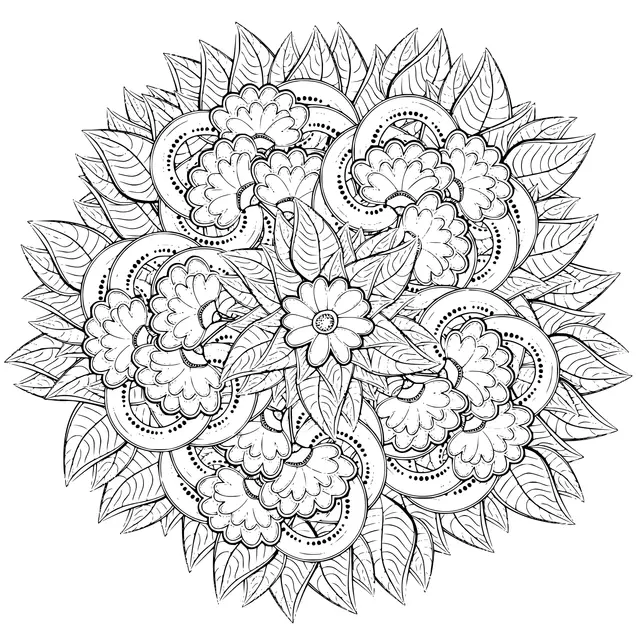 Coloriage Mandala Fleurs Pour Adulte Nature - Fleurs à imprimer
