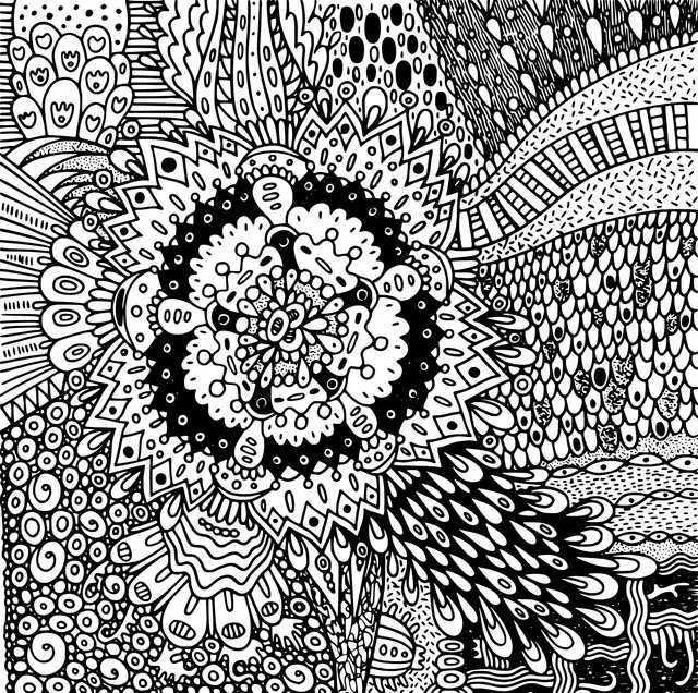 Coloriage Mandala Flower Psychedelic - Mandala à imprimer