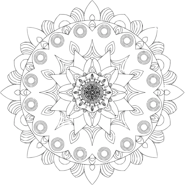 Coloriage Mandala Islam Arabic Indian Moroccan - Mandala à imprimer