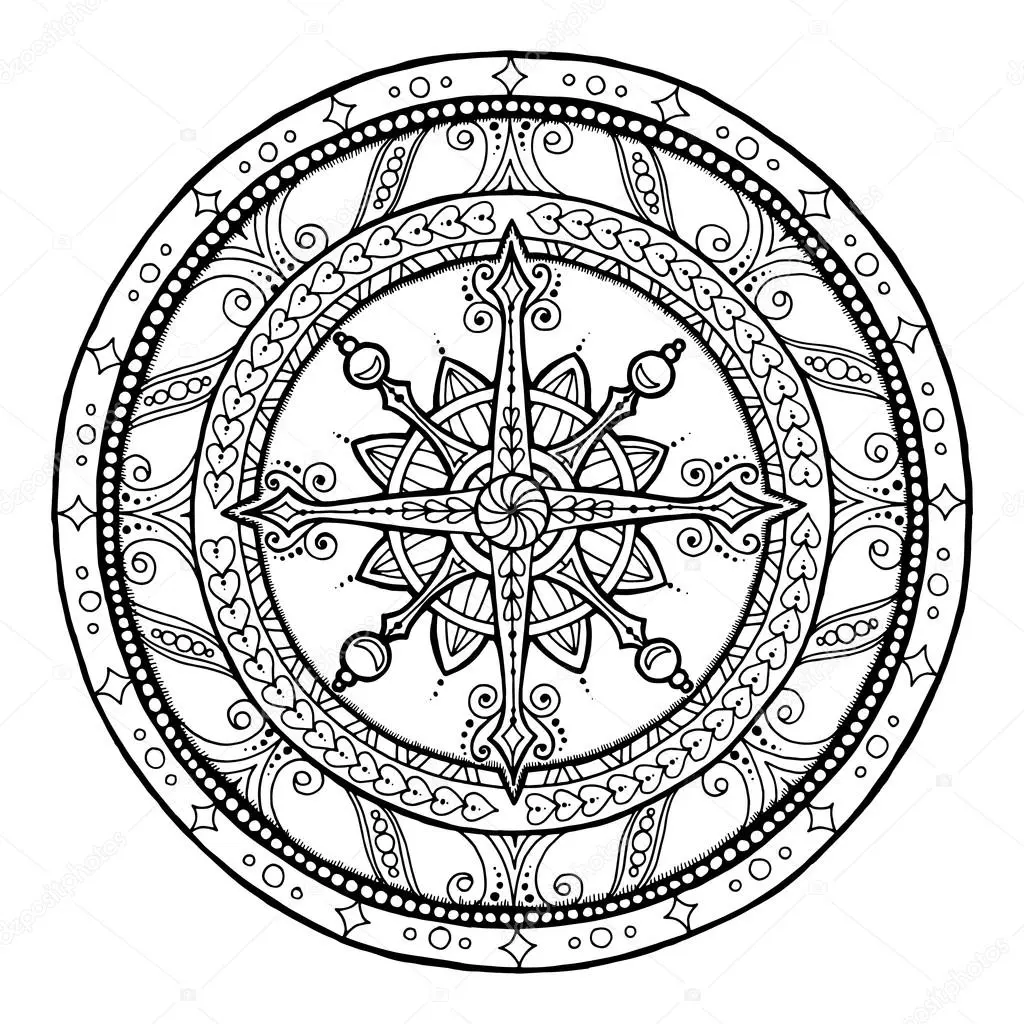 Coloriage Mandala Noël Hiver Neige - Noël adulte à imprimer