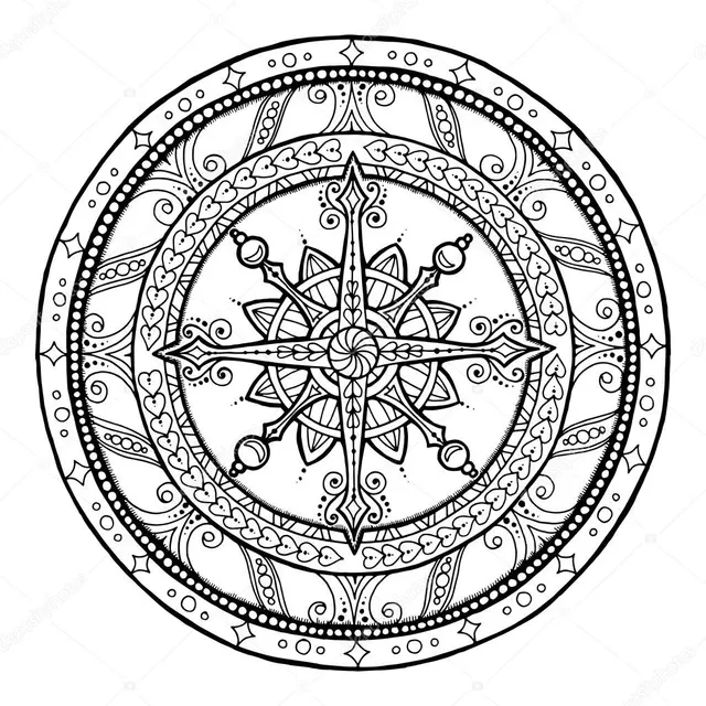 Coloriage Mandala Noël Hiver Neige - Noël adulte à imprimer
