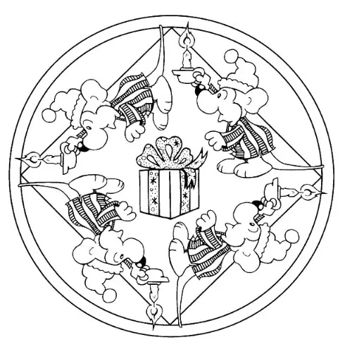 Coloriage Mandala Noël - Noël à imprimer