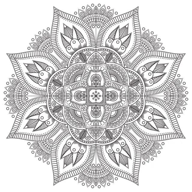 Coloriage Mandala Zen Antistress Difficult - Mandala à imprimer