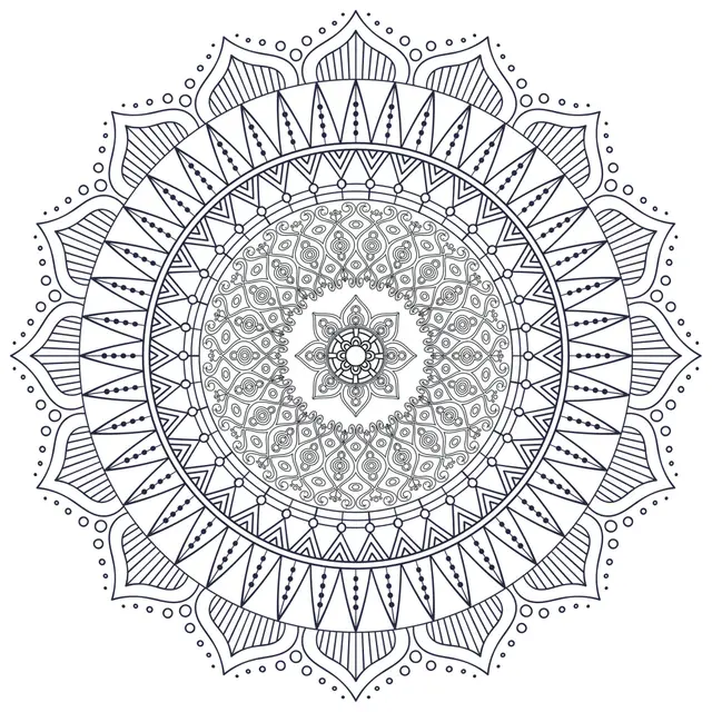 Coloriage Mandala Zen Antistress Hard - Mandala à imprimer