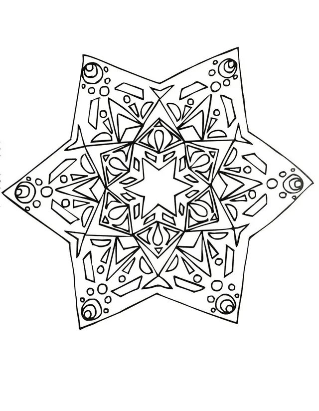 Coloriage Mandala zen aux formes concentriques - Mandala à imprimer
