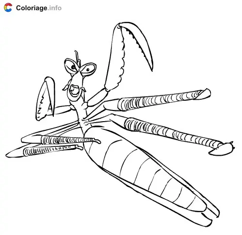 Master Shifu the Mantis coloring page to print