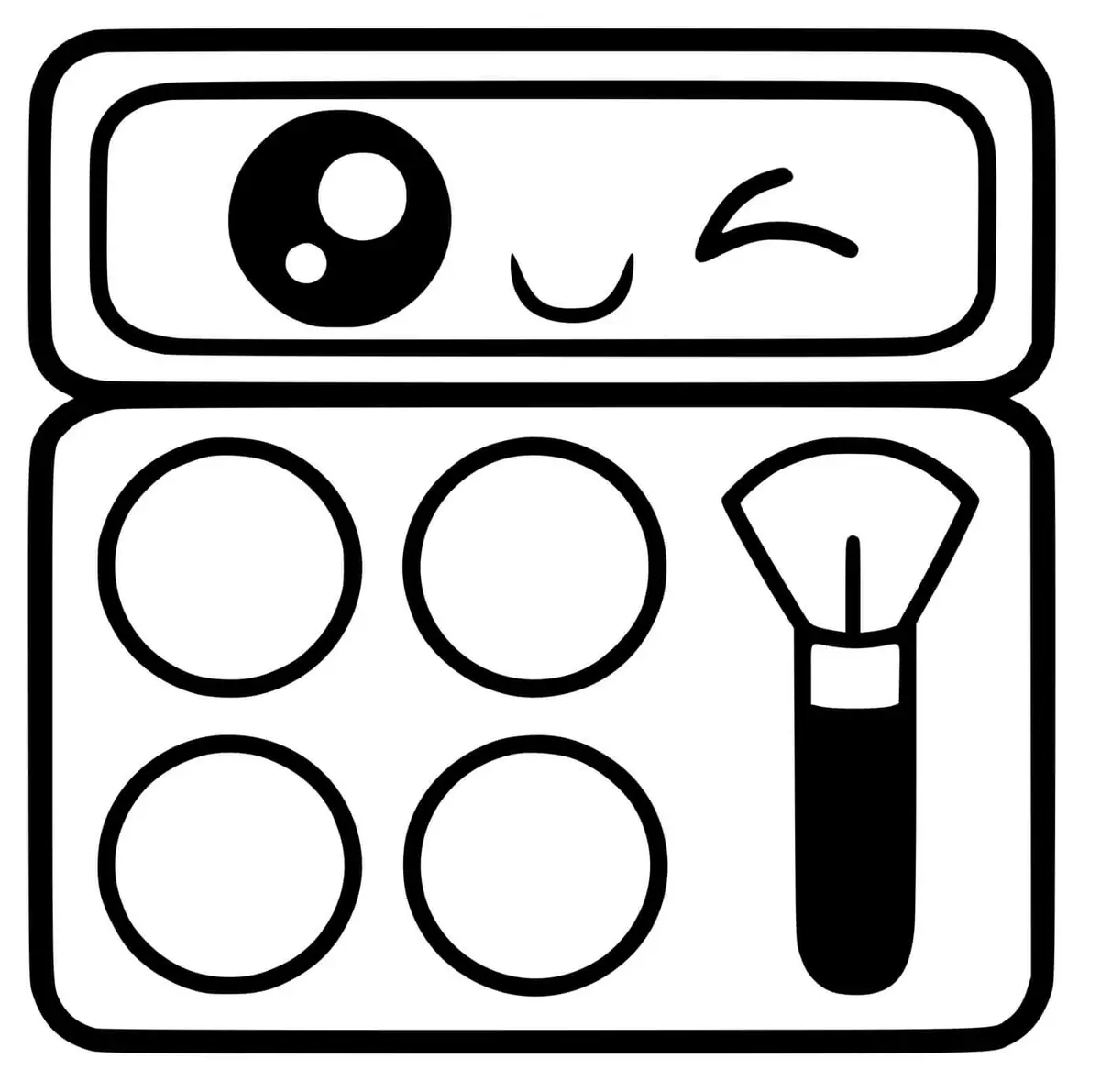Kleurplaat Kawaii Make-up Kleurplaten om te printen
