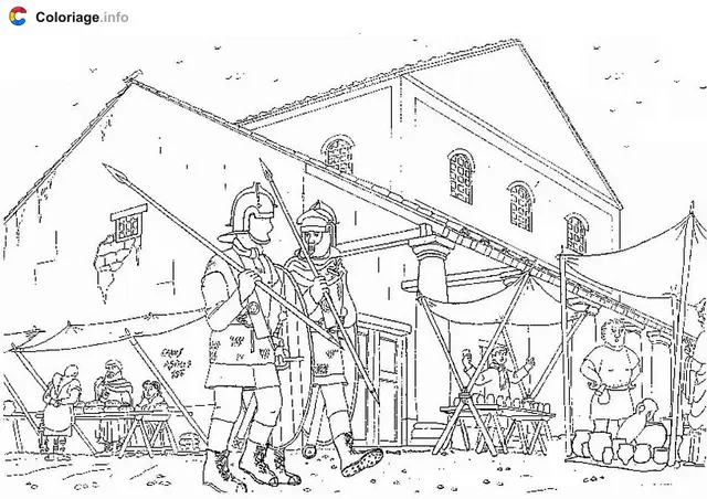 Coloriage Marche romain - Rome à imprimer