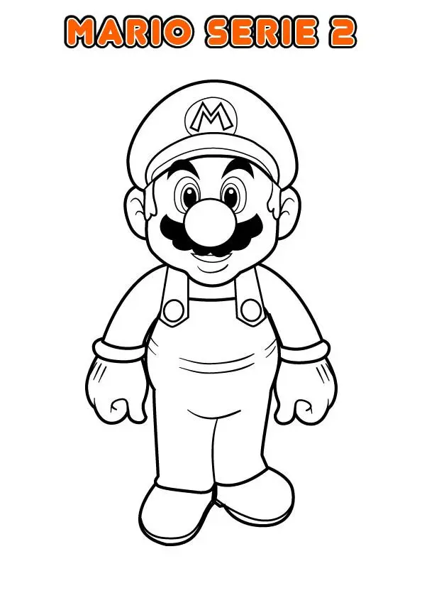 Disegno di Mario che salta sui Goomba da stampare