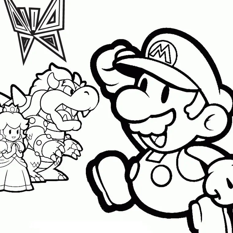 Coloriage Mario Foot - Foot à imprimer