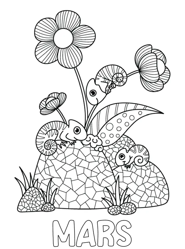 Coloriage Mars Gs - Mars à imprimer