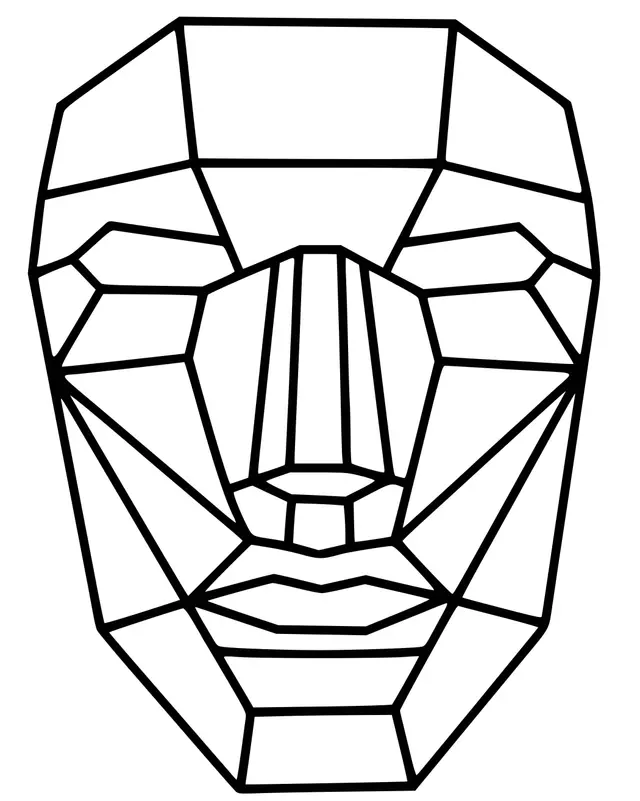 Desenho de Máscara do Chefe Squid Game para colorir