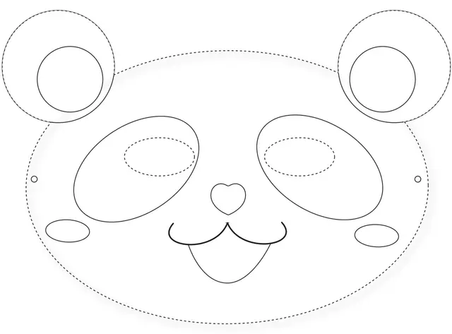 Coloriage Masque De Panda A Colorier - Carnaval à imprimer