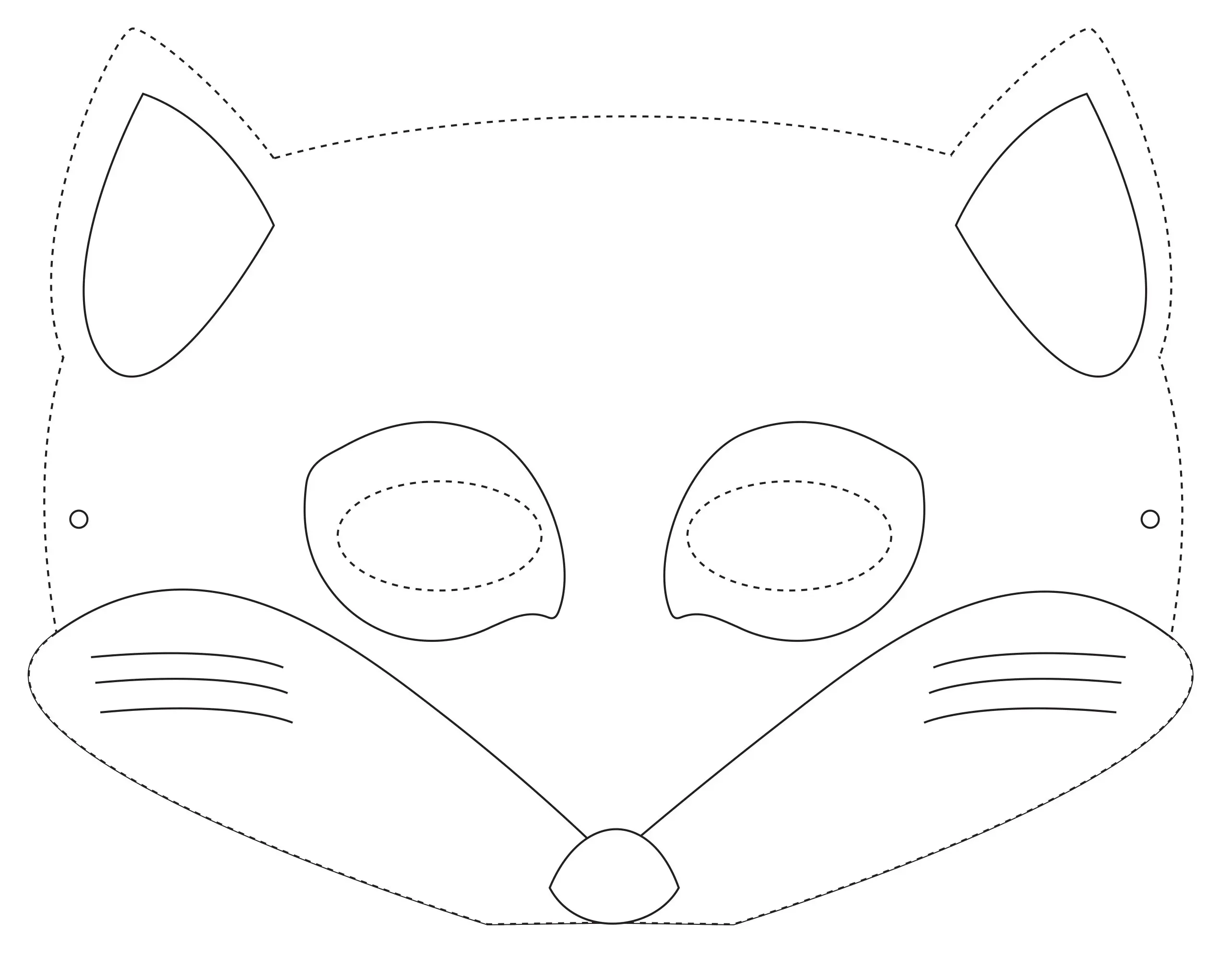 Coloriage Masque De Renard A Colorier - Carnaval à imprimer