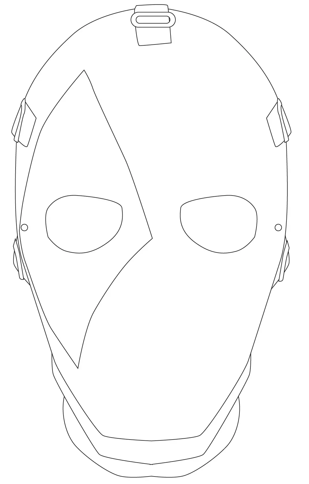 Coloriage Masque Fortnite Joker Carreau Colorier - Carnaval à imprimer