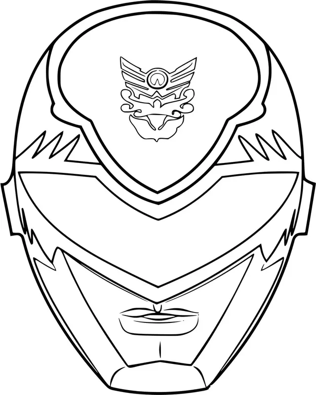 Kleurplaat Masker Power Rangers Ninja Steel om te printen