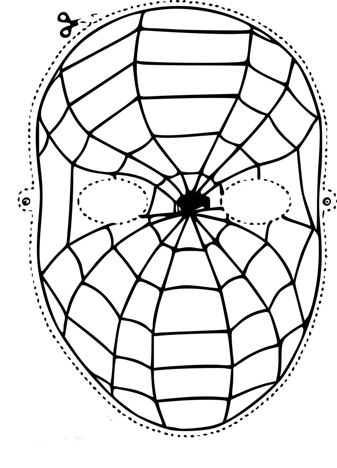Coloriage Masque Spiderman - Carnaval à imprimer