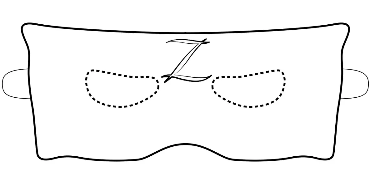 Zorro Mask coloring page to print