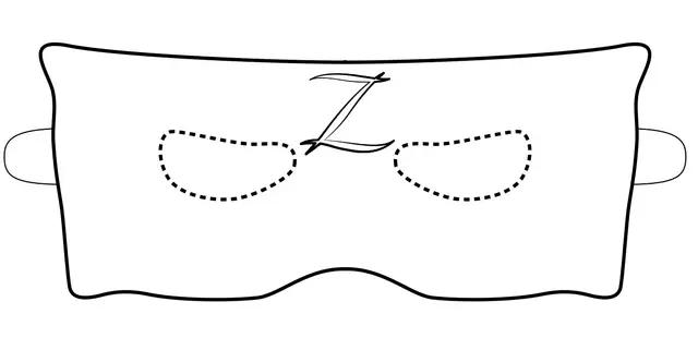 Zorro Mask coloring page to print