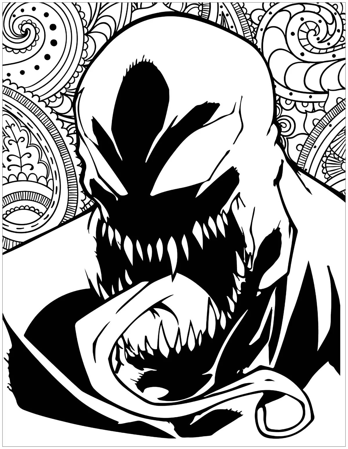 Marvel Villain Venom coloring page to print