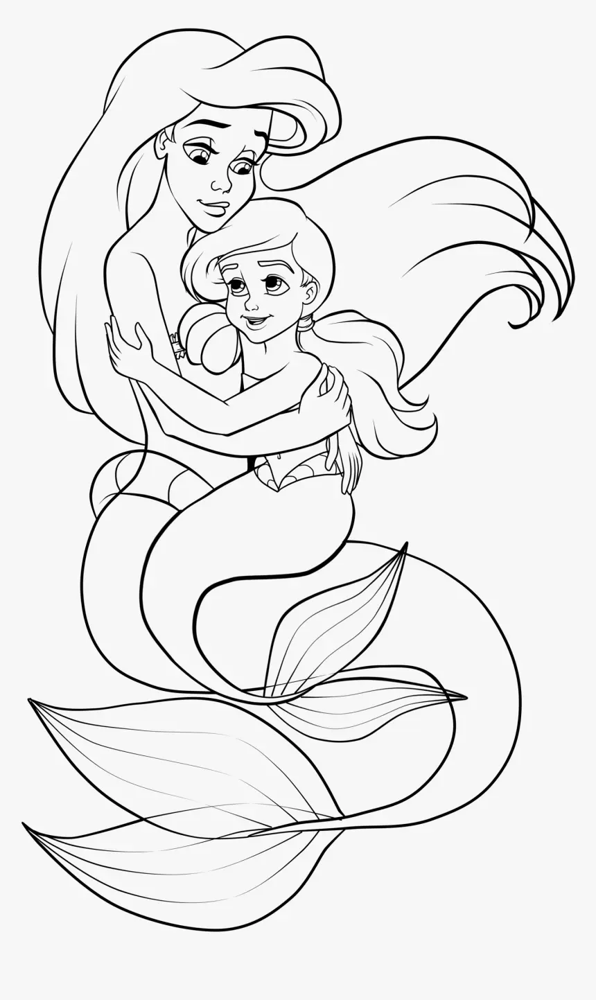 Melody, Daughter of Princess Ariel and Prince Eric coloring page to print