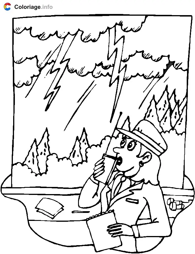 Ausmalbild Meteorologe Ausmalbilder zum Ausdrucken