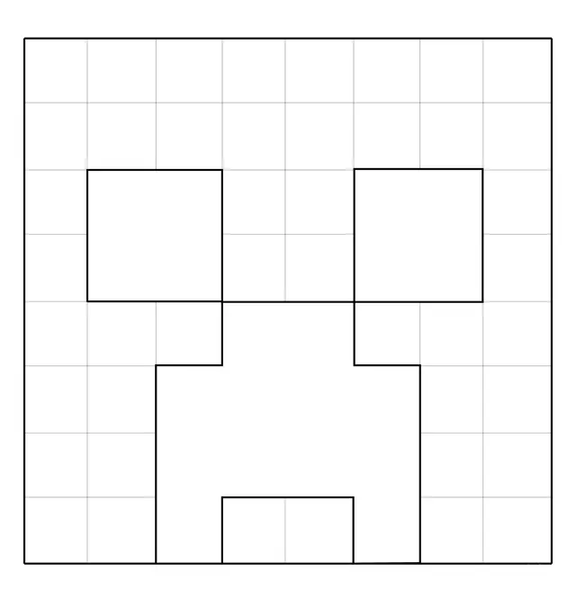 Coloriage Minecraft Creeper Visage Face - Minecraft à imprimer