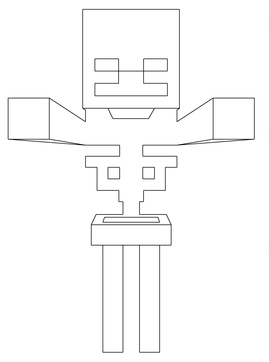 Coloriage Minecraft Skeleton - Minecraft à imprimer