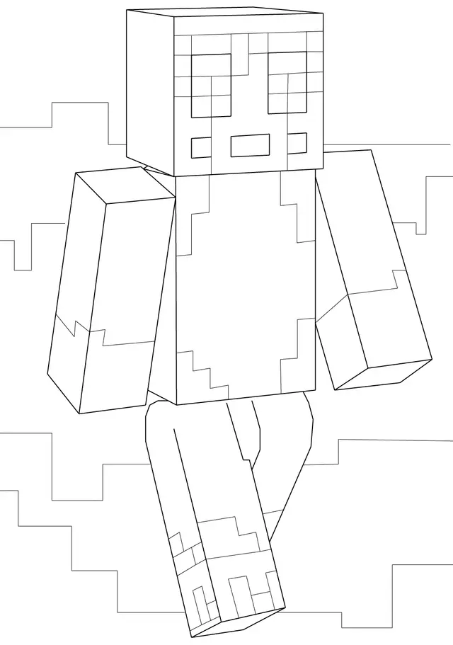 Coloriage Minecraft Stampy - Minecraft à imprimer