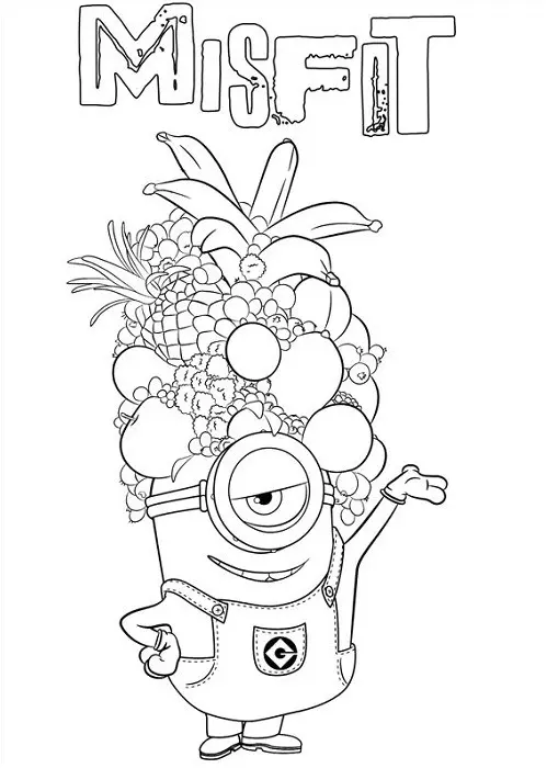 Coloriage Minion De Moi Moche Et Méchant Misfit - Minions à imprimer