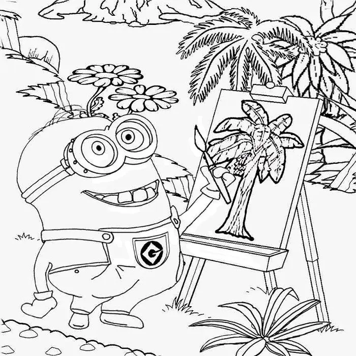 Coloriage Minion De Moi Moche Et Méchant Peinture - Minions à imprimer